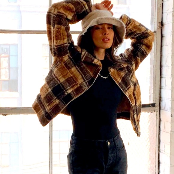 Princess Polly Doria plaid jacket NWT - Picture 1 of 9